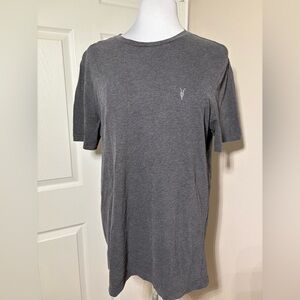 ALL SAINTS Mens T-shirt in Dark Grey Size  
Large